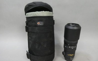 Nikon ED AF Micro Nikkor 200mm 1L4D Camera Lens w/ carrying case