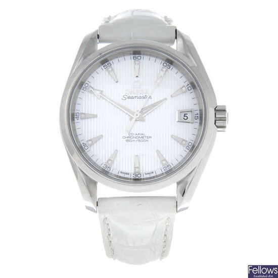 OMEGA - a stainless steel Seamaster Aqua Terra Co-Axial wrist watch.