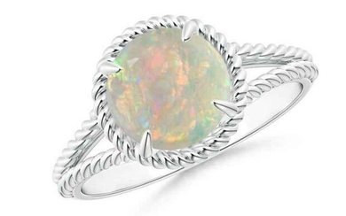 Opal Design 1.15 Ct in 14Kt White Gold Gemstone Ring