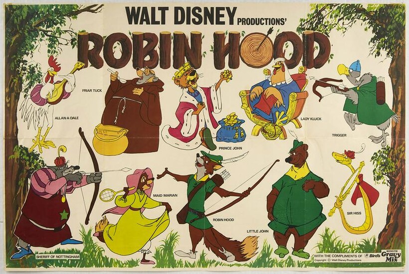 Lot-Art | Original Movie Poster Robin Hood Walt Disney Animation