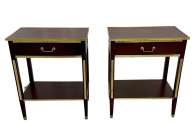 Pair of One Drawer Neoclassical Style End Tables