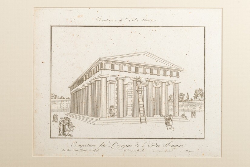 Pair of engravings depicting classical architecture