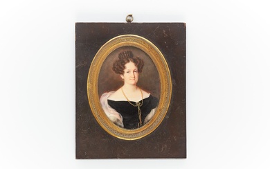 Paul GOMIEN (1799-1846) Portrait de Madame... - Lot 178 - Pichon & Noudel-Deniau (Azur Enchères)