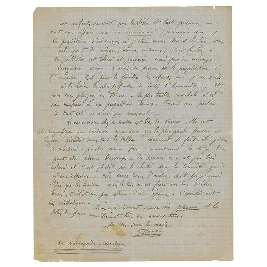 Paul Gauguin Autograph Letter Signed