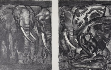 Paul Jouve - Elephants, 1934.