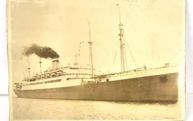 Photograph of Captured WWII Troop Transport Ship