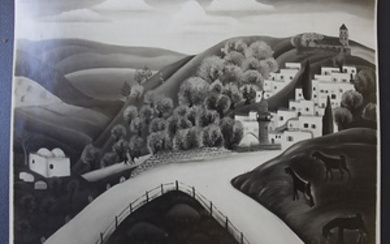 Reuven Rubin (1893-1974), Gemäldefoto 'Israelische Landschaft', 1927