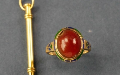 Ruby Cabochon Ring in 14k Gold