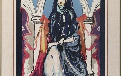 SALVADOR DALI (Spain/France, 1904-1989), "Lady Blue -- The High Priestess", 1979., Color lithograph