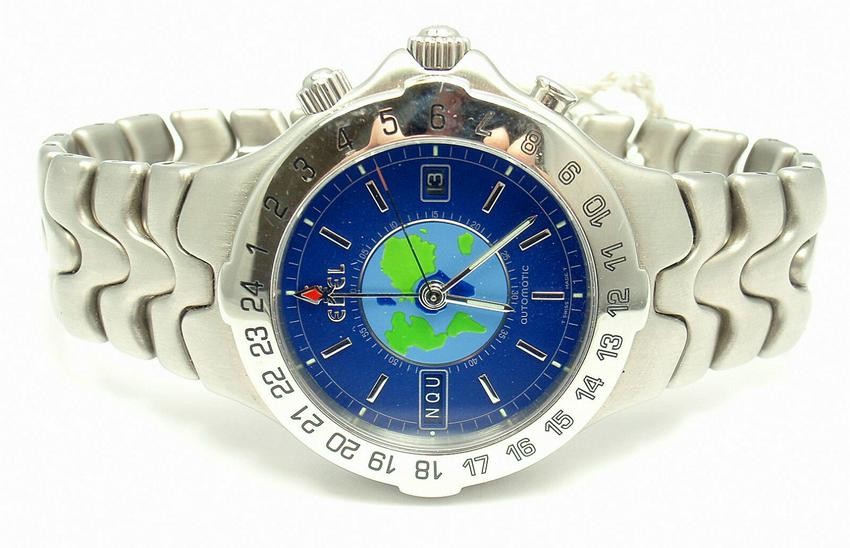 SHARP! AUTHENTIC EBEL STAINLESS STEEL BLUE DIAL