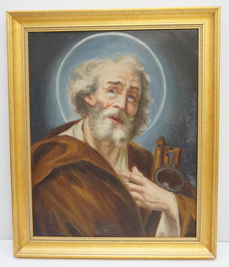 ST PETER WITH KEYS 19TH C