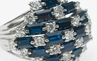 Sapphire and Diamond Fashion Ring 14K gold