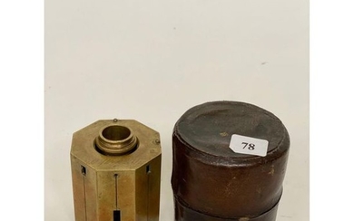 Scientific measuring instrument made of octagonal shaped brass....