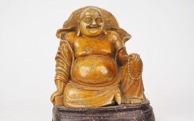 Sculpture en pierre de Chine "bouddha" H. 25 cm