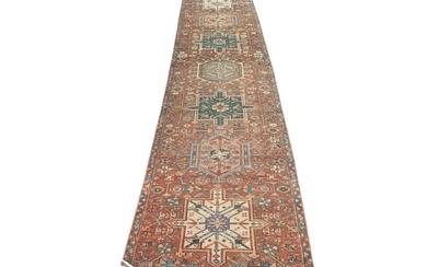 Semi Antique Distressed Tribal 25X10'2 Vintage Oriental Runner Rug Decor Carpet