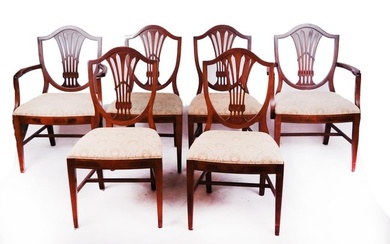 Set of Six Shield Back Dining Chairs