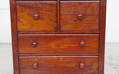 Small colonial cedar chest of drawers