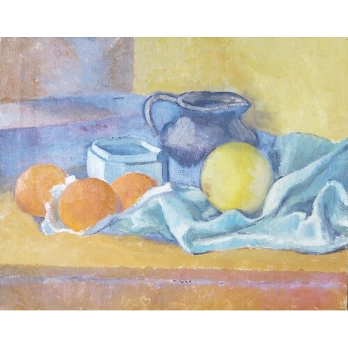 Still Life, oil on canvas, 51x41cm, unsigned and unglazed