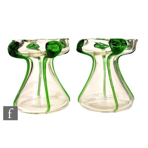 Stuart & Sons - A pair of early 20th Century clear cryst...