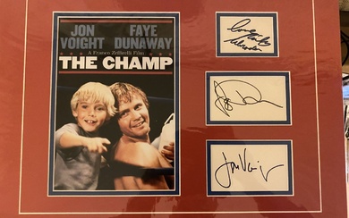 The Champ 14x11 inch movie display containing the signatures...