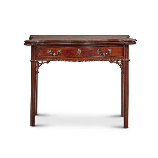 The Griffith Family Very Fine and Rare Chippendale Carved and Figured Mahogany Serpentine-Top Games Table, Attributed to Thomas Affleck, Philadelphia, Pennsylvania, Circa 1770