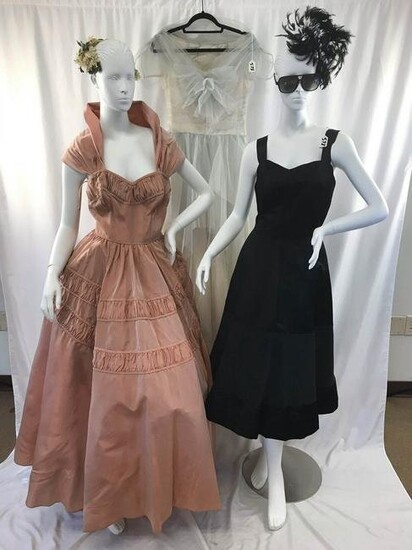 Three (3) Full-Skirted Cocktail Party Gowns or Dresses