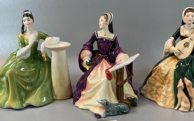 Three Royal Doulton bone china figurines to include: 'Margaret...
