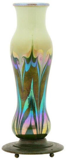 Tiffany Studios Favrile Glass Decorated Vase with