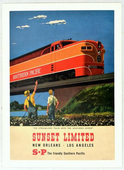 Travel Poster Sunset Limited Southern Pacific Railway