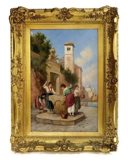 Trevor Haddon Oil On Canvas Painting, 19th C.
