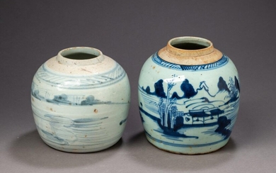 Two Chinese Blue and White Ginger Jars.