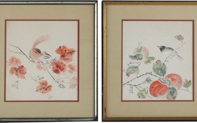 Two Chinese Prints of Animals on Branches