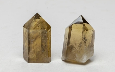 Two Rare Royal Gold Crystal Stone Point