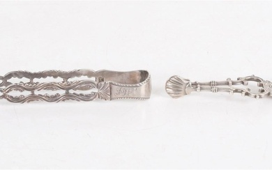 Two Sterling Silver Tongs, Irish and Scottish