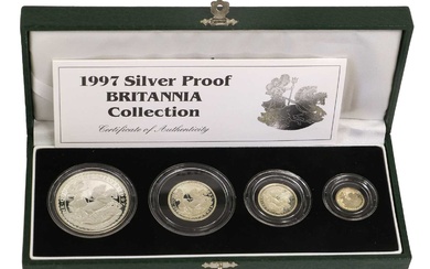 UK, Silver Proof Britannia Collection 1997, 4 coin set comprising;...