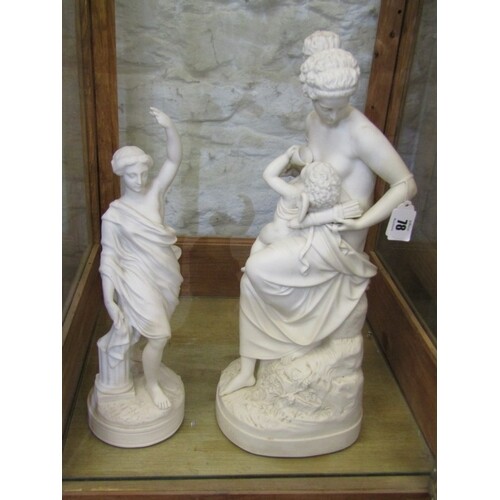 VICTORIAN PARIAN, figure group "Cupid Betrayed", 17" height,...