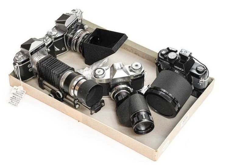 Various Cameras Yashica Dental-Eye with f4 55mm lens; Exakta...