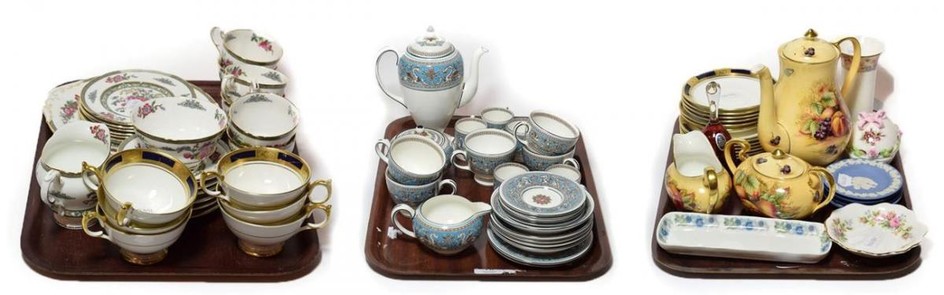 Various tea and coffee wares including Wedgwood Florentine, Aynsley Empress,...