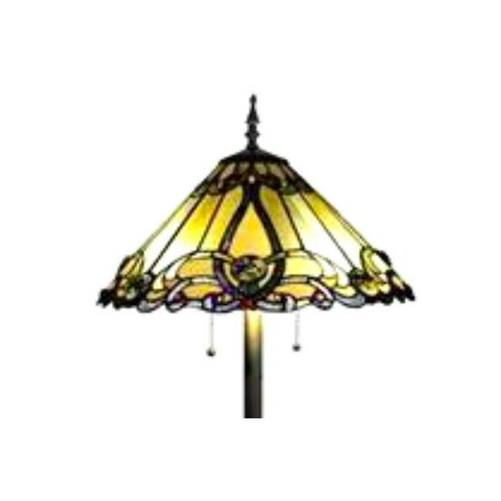 Victorian Style Stained Glass Floor Lamp