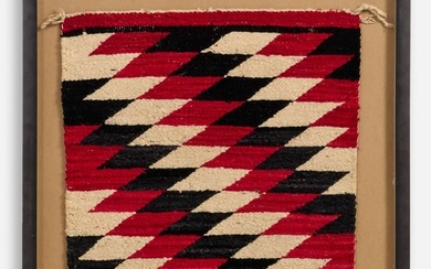 Vintage Framed Navajo Saddle Blanket