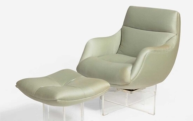 Vladimir Kagan (American, 1927-2016) Cosmos Lounge Chair and Ottoman, Models P112A and P7054, Vladimir Kagan Designs, Inc., Circa 1970