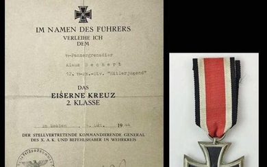 WW2 Iron Cross 2nd Class SS Hitlerjugend (2pc)