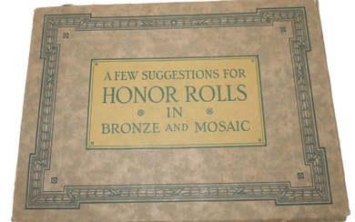 WWI Gorham Company Honor Rolls in Bronze & Mosaic Sample...