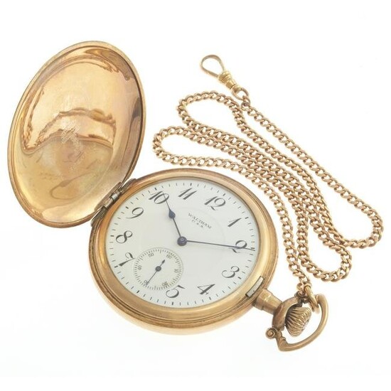 Waltham Royal Gold-Filled Pocket Watch with 14k Chain