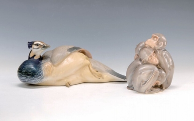 two animal sculptures, Bing & Gröndahl, Middleof 20th...