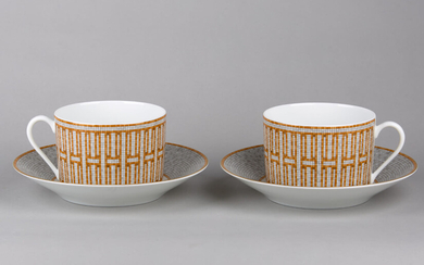 Hermès Mosaique au 24 two tea cups set