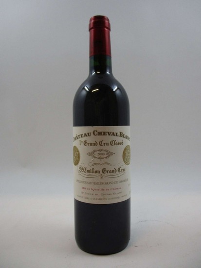 1 bouteille CHÂTEAU CHEVAL BLANC 2000 1er GCC (A) Saint Emilion (étiquette griffée)