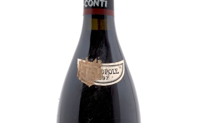 1 bouteille ROMANEE CONTI 1997 Grand Cru. Domaine de la Romanée Conti (étiquette tachée et abimée par l'humidité)