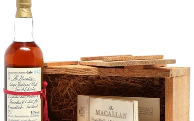 1 bt. The Macallan 1940, Single Highland Malt Scotch Whisky