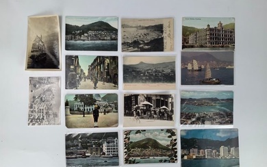 12 Postcards and 2 Photos of Hong Kong Early 20Th Century